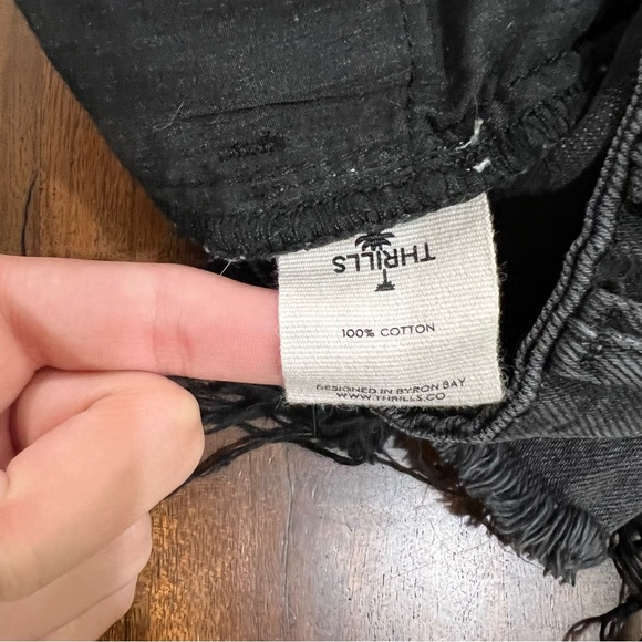 Thrills Thelma Short Faded Black Cut Off Size W 22 - Picture 9 of 13